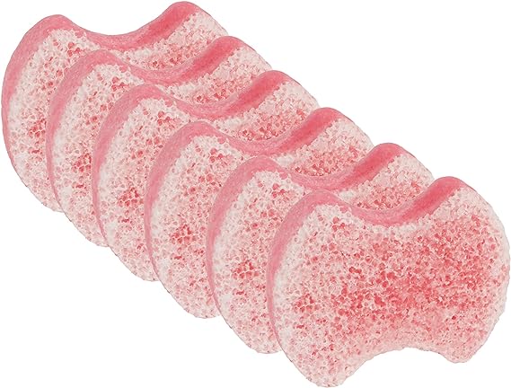 Spongeables Pedi-Scrub Foot Buffer Exfoliating Sponge with Heel Buffer and Pedicure Oil 5  Washes Lavender Scent, Pink, 6 Count