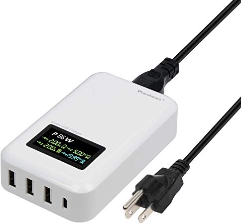 Vanbon USB C PD Charger, 95W 4-Port Desktop Charger with one 65W Power Delivery Port for Laptops, Tablet and Phones