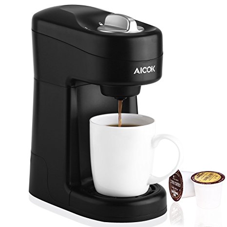 Aicok Capsule Coffee Maker, Single Serve Coffee Machine for Most Single Cup Pods Including K-Cup Pods, Quick Brew Technology Coffee Brewer