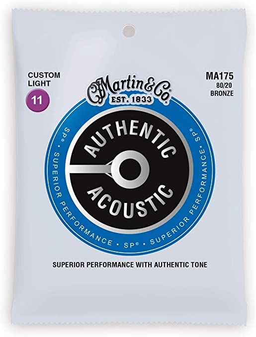 Martin MA175 Authentic Acoustic - SP - 80/20 Bronze Custom Light ( 11-52 )