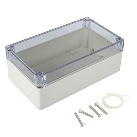 sourcingmap® 6.2"x3.5"x2.3"(158mmx90mmx60mm) ABS Junction Box Universal Project Enclosure w PC Transparent Cover