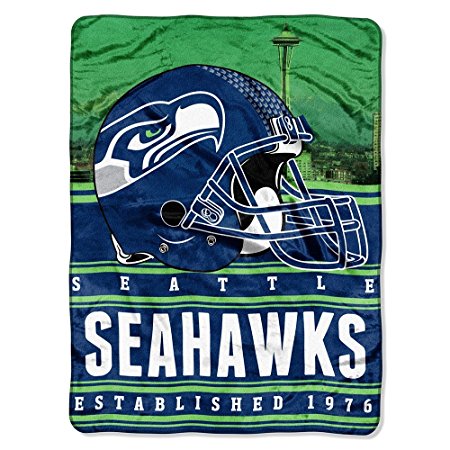 The Northwest Company NFL Seattle Seahawks Stacked Silk Touch Blanket, 60-Inch by 80-Inch