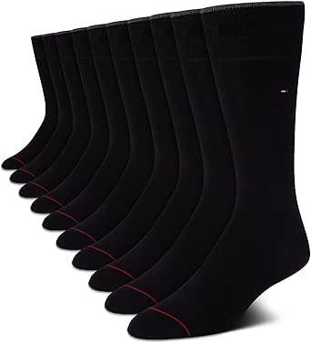 Tommy Hilfiger men Dress Socks Classic Comfort Crew Sock (10 Pack)