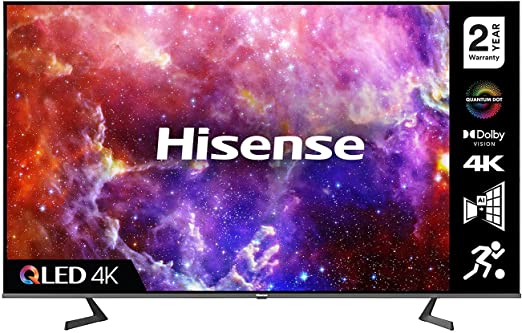 HISENSE 75A7GQTUK QLED Series 75-inch 4K UHD Dolby Vision HDR Smart TV 60Hz Refresh Rate with YouTube, Netflix, Freeview Play and Alexa Built-in, and Bluetooth, TUV Certificated (2021 NEW)