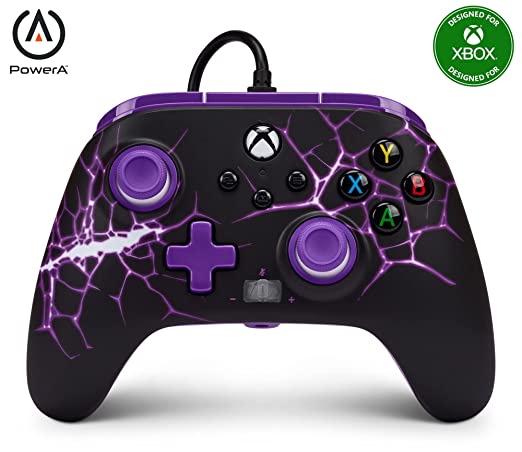 PowerA Enhanced Wired Controller for Xbox Series X|S - Purple Magma, gamepad, wired video game controller, gaming controller, Xbox Series X|S