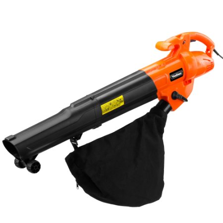 VonHaus 2800W Electric Garden Leaf Vacuum, Blower & Mulcher (shredder) - Adjustable Speed, 40L Collection Bag & 10m Cable: Free 2 Year Warranty