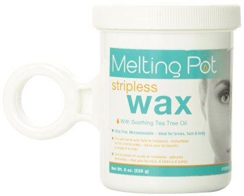 Melting Pot Microwaveable Stripless Wax with Tea Tree Oil, 8 Ounce