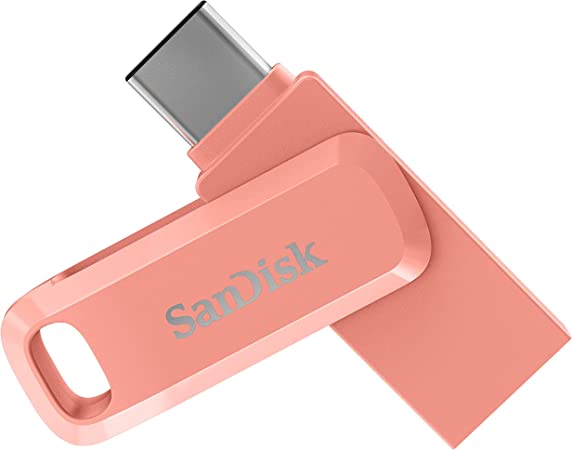 SanDisk 256GB Ultra Dual Drive Go USB Type-C Flash Drive, Peach - SDDDC3-256G-G46PC