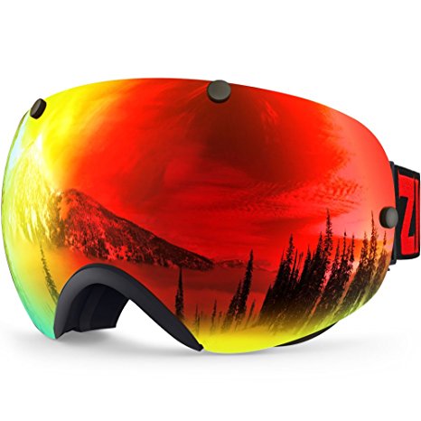 ZIONOR XA Ski Snowboard Snow Goggles for Men Women Anti-fog UV Protection Spherical Dual Lens Design