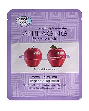 Korean Anti Aging & Moisturizing Facial Mask By Cool & Cool - 1 Sheet, Proven Results, Hydrating Skin Care Masks- For A Luxurious, Vibrant Skin - 100% Satisfaction Guarantee