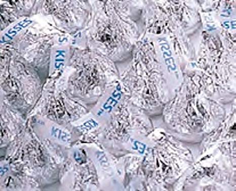 Silver Hershey's Kisses Milk Chocolate Candy 5LB Bag