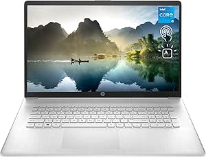 HP Newest 17t Laptop, 17.3" HD  Touchscreen, 16GB RAM, 512GB SSD, Webcam, HDMI, Backlit KB, Wi-Fi 6, Windows 11 Home, Silver