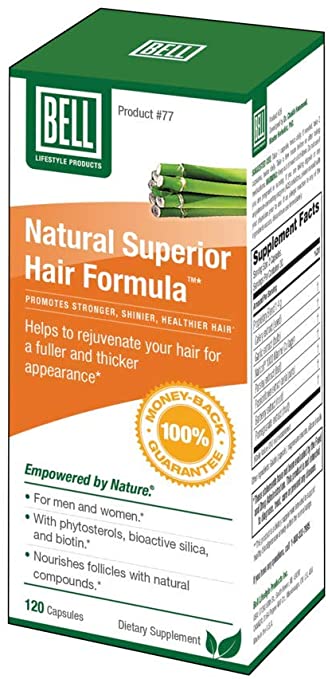 Bell Lifestyle #77 Hair Formula for Men & Women (625 mg - 120 capsules) Helps Support Healthy Hair Growth