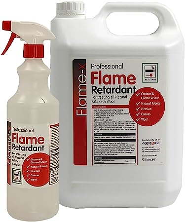 Hygiene4less Fire & Flame Retardant Fabric & Carpet Treatment 5 Litres   Empty Trigger Spray