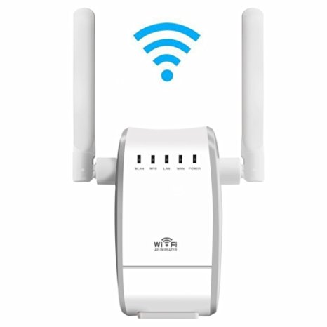 300Mbps WiFi Router Repeater AP Bridge Client 5 Modes,3dbi Dual External Antennas Signal Boosters