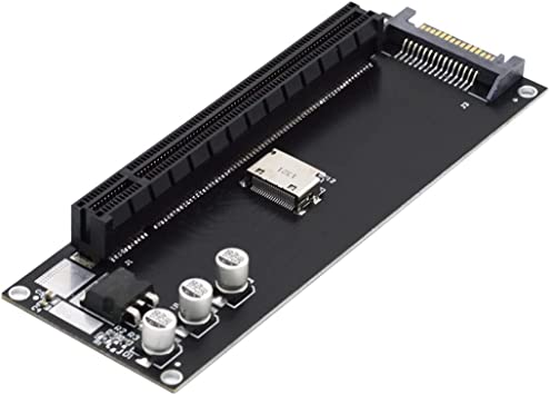 Cablecc Oculink SFF-8612 SFF-8611 to PCIE PCI-Express 16x 4X Adapter with SATA Power Port for Mainboard Graphics Card