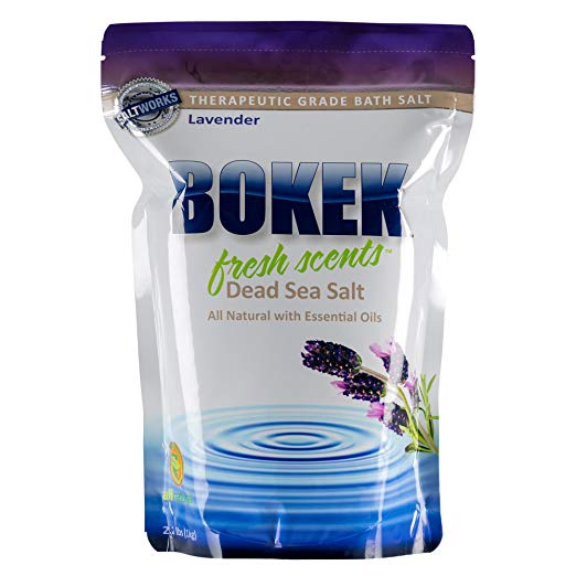 Bokek Fresh Scents Lavender Scented Dead Sea Salt - 2.2 lb Bag