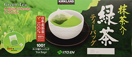 Kirkland Signature Ito En Matcha Blend (Green Tea), 100% Japanese Green Tea Leaves, 100 Tea Bags