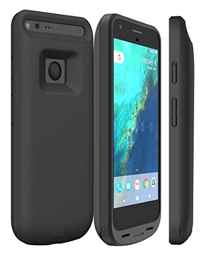 Google Pixel XL Battery Case, ALCLAP 5000mAh Rechargeable Battery Charger Case Portable Charging Case Power Backup Support Data Sync with Type C Cable Input Mode for Google Pixel XL (5.5 Inc