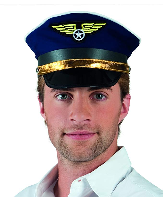 BOLAND BV 01253 Airline Pilot Captain Crew Hat/ Cap Fancy Dress Accessory Nazy Blue