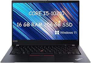 Lenovo Thinkpad T14 (Gen 1) Business Laptop, 14" FHD(1920x1080), Core i5-10210 1.7Ghz, 16GB DDR4, 256GB NVMe SSD, Thunderbolt 3, HDMI, Webcam, Windows 11 Pro (Renewed)