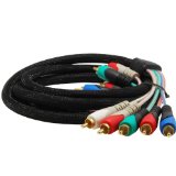 Mediabridge Component Video Cables with Audio 6 Feet - Gold Plated RCA to RCA - Supports 1080i