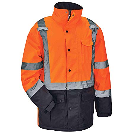 High Visibility Reflective Winter Safety Jacket, Insulated Parka, ANSI Compliant, Ergodyne GloWear 8384