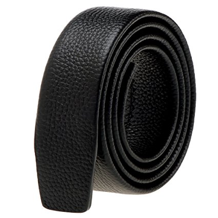 Vbiger Men's 1 3/8 " wide Genuine Leather Belt without Buckle Ratchet Belt