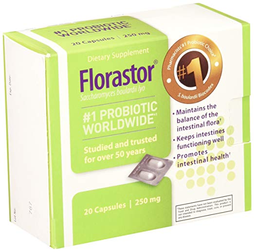 Florastor Florastor Maximum Strength Probiotic Dietary Supplement Capsules, 20 caps 250 Mg