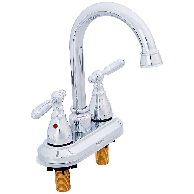 AmazonBasics AB-BF606-PC Basin Faucet-4-Inch, Polished Chrome