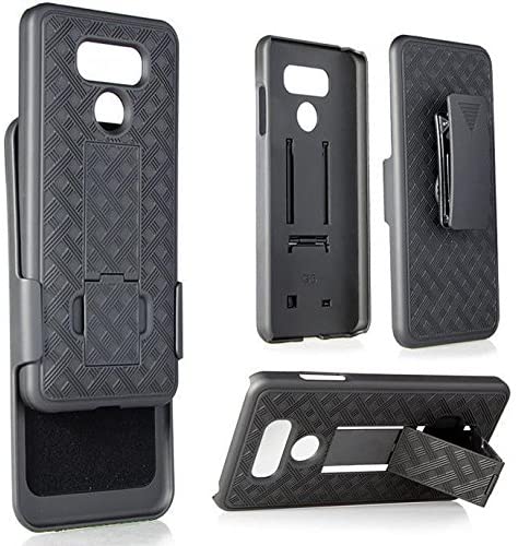 G6 Case, Moona Premium Shell Holster Combo Case for LG G6 Case with Kickstand & Belt Clip '3 Year Warranty' - Stylish LG G6 Thin Hard Holster Case