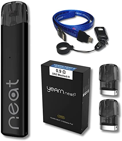 【Yearn2】Uwell Yearn Neat 2 Pod System Kit   交換用カートリッジ   USB Type-C ネックストラップセット (Black)