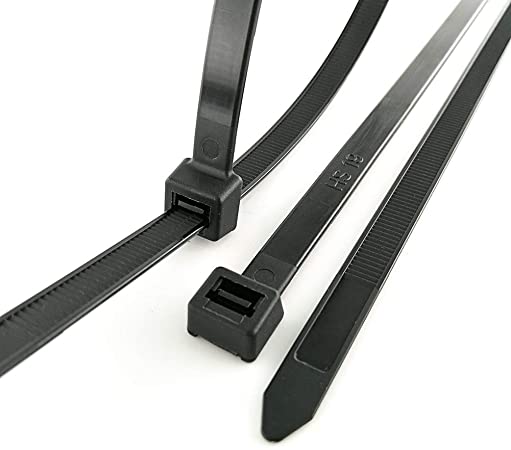 HS UV Resistant Heavy Duty Zip Ties 24 Inch (50 Pack) Black Large Plastic Ties Straps 175 LBS Tensile Strength Long Durable,Outdoor Purposeor Purpose