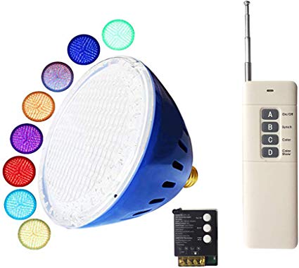 Inground LED Pool Lights Bulb Multi Color and Color Show with Super Wide Remote Control kit 120VAC