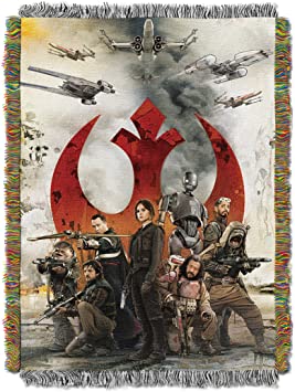 Disney Star Wars: Rouge One, "Rouges" Woven Tapestry Throw Blanket, 48" x 60", Multi Color