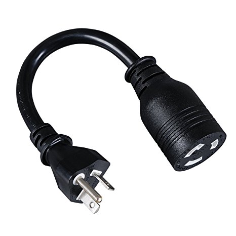 Tripp Lite Heavy-Duty Power Adapter Cord 20A, 12AWG (NEMA-L5-20R to NEMA-5-20P) 6-in.(P044-06I)