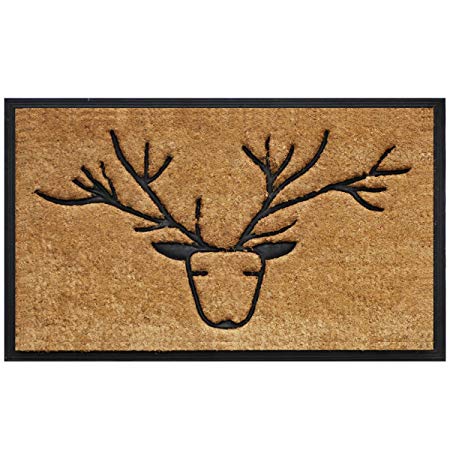 Calloway Mills 100151830 Deer Doormat, 18" x 30", Natural/Black