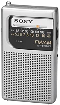 Sony ICF-S10MK2 Pocket AM/FM Radio, Silver