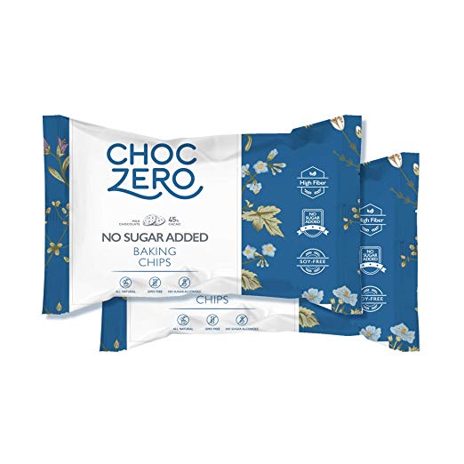 ChocZero's Milk Chocolate Chips - No Sugar Added, Low Carb, Keto Friendly (2Bags, 14oz)