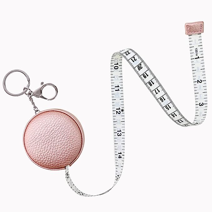 3m/120" Tape Measure Body Measuring Tape for Body Cloth Tape Measure for Sewing Fabric Tailors Medical Measurements Tape Dual Sided Leather Tape Measure Retractable (Pink)