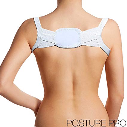 Therapeutic Back and Shoulder Posture Correcting Chest Belt (White) Medium