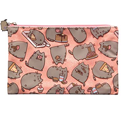 Gift For Pusheen Lover - Sparkly Pusheen Clutch Purse With Zipper