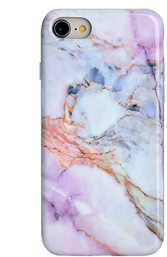 Velvet Caviar Compatible with iPhone SE 2020 Case, iPhone 8 Case, iPhone 7 Case for Women & Girls - Cute Protective Phone Cover (White Marble)