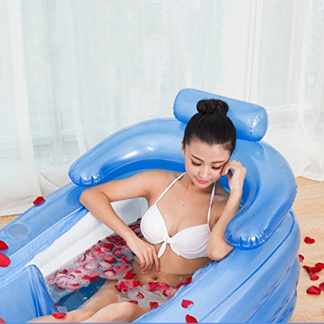 PENSON & CO. Inflatable Bath Tub PVC Portable Adult Bathtub Bathroom SPA with Air Pump