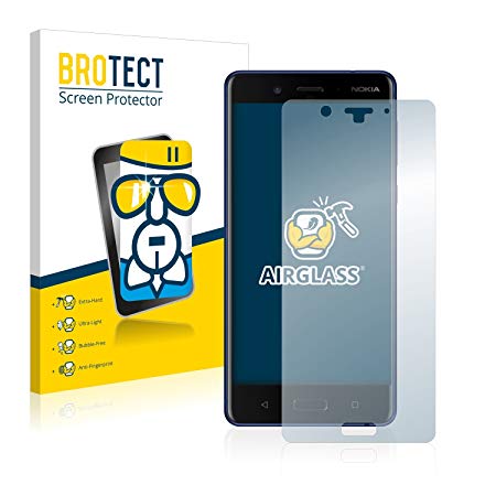 BROTECT Glass Screen Protector for Nokia 8 - Flexible Glass Protection Film [AirGlass]