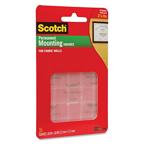 Scotch(R) Mounting Squares for Fabric Walls (35 Count)