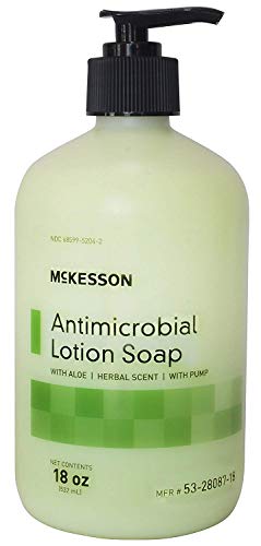 MCK Brand 80871800 Antimicrobial Soap Mckesson Lotion 18 Oz. Pump Bottle 53-28087 Box Of 1