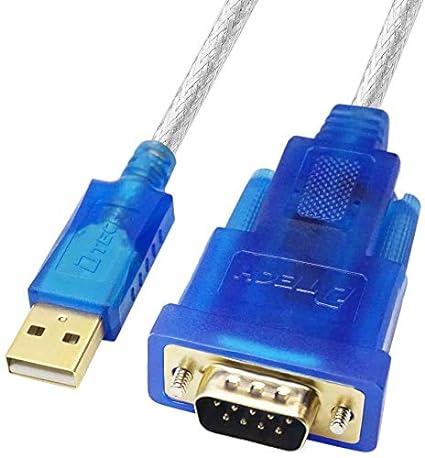 DTech FTDI USB to Serial Adapter Cable RS232 DB9 Male Port FT232RL Chipset Supports Windows 10 8 7 and Mac Linux for Monitor, Modem, Personal Computer, Router, Scanner (0.5M, blue)