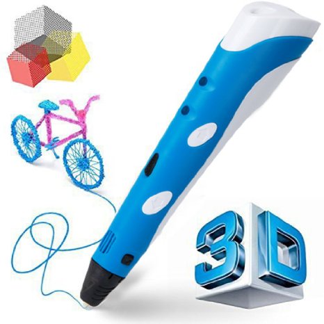 Manve Intelligent 3D Printing Pen, 3D Drawing and Doodle Model Making Arts & Crafts Drawing , ABS Fibrous Material and Power Supply , Promote Children's Brain Development , Most Suitable DIY Gift