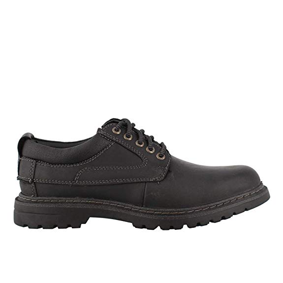 Dockers Mens Warden Leather Rugged Casual Oxford Shoe with NeverWet Black